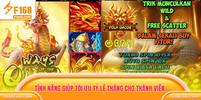 Kỳ Lân Mách Nước – Khám Phá Slots Thưởng Cao Cùng F168 2 Tính năng giúp tối ưu tỷ lệ thắng cho thành viên